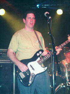 Jim and his "Starter" bass on stage @ The Gig Hollywood