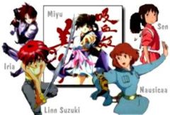 Iria, Miyu, Lynn Suzuki and Nausicaa