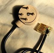 Bell system line cord as used in early 1970s
