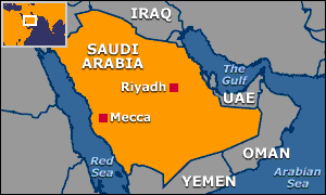 Map of Saudi Arabia