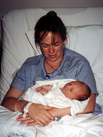 Julian James Moran with mom