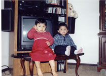 Rosie & Lalit in USA in April 2000