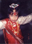 Shraddha in Bijeshwari Mandari in Nepal in April 2000