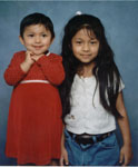 Shraddha & Rosie in K-Mart Studio, Greenwood, Indiana, USA in Jan 2000