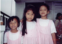 Shraddha, Ruchi & Naurisha in Nepal in April 2000