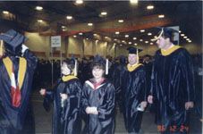 Sumitra during her graduation at Ball State University, Muncie, IN, USA in December 1996