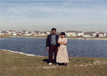 Rosie & Lalit in USA in April 2000