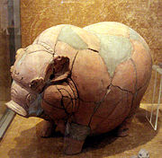Majapahit Terracotta Piggy Bank, 14-15 century AD Trowulan, East Java. (Collection of National Museum of Indonesia, Jakarta)