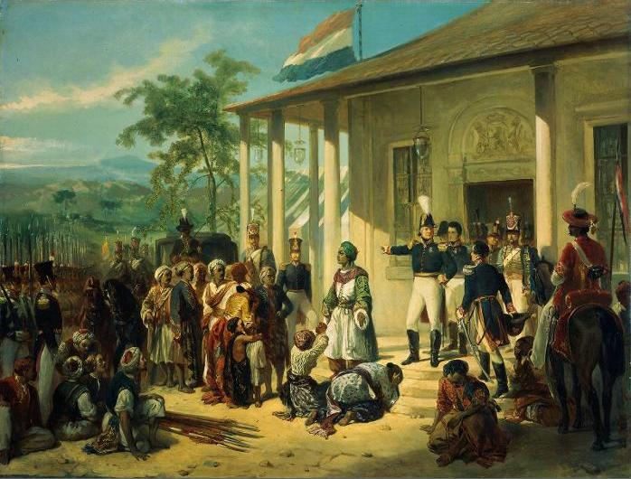 Lukisan Persitiwa Pengkapan Pangeran Diponegoro oleh VOC