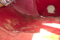 Drivers side interior floorboard