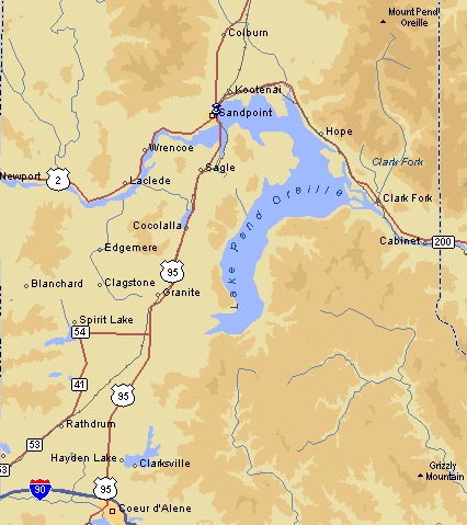 The ear-ring shape is evident from the map
