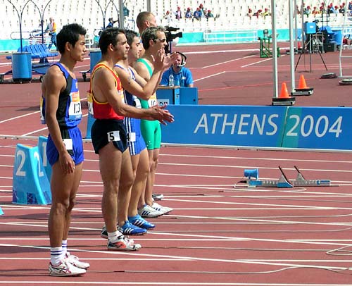 Ram�n en la salida de 100 m.l.