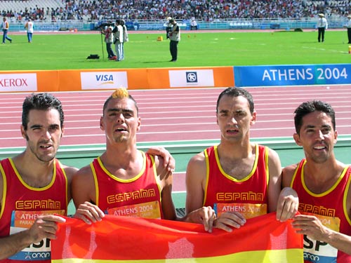 Equipo de Espa�a de relevos 4*400 m.l. de Atenas 2004