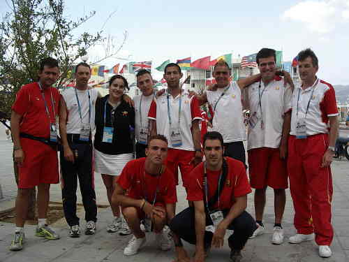 Con el equipo espa�ol. Atenas 2004