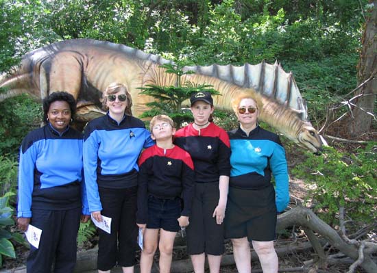 Jurassic crew, cadets and B'Saursus