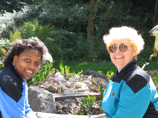 Nancy and Annette with hatching Gigandons