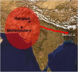 Indus Showing Possible Migration Of The Bang People