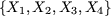 {X ,X ,X  ,X  }
  1  2   3  4