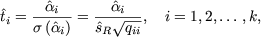       ^ai      ^ai ^ti = s-(a^i) =
^sR V~ qii, i = 1,2,...,k, 