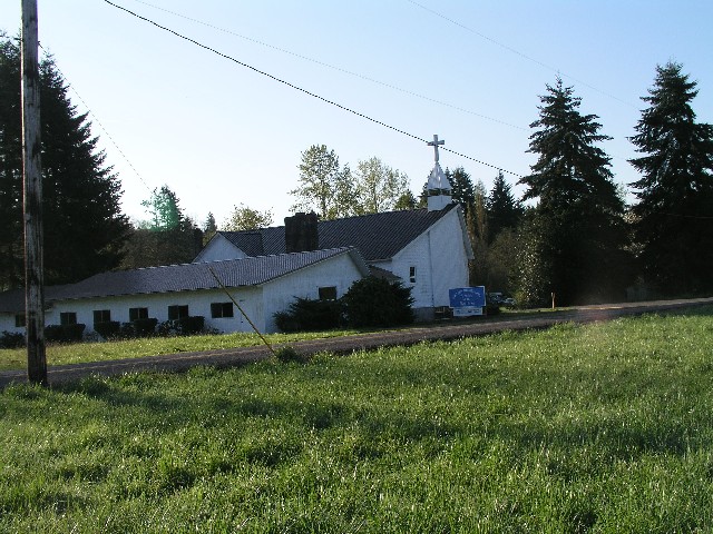 Salkum Community Church of the Brethren located just to the Northwest of the Salkum Cemetery