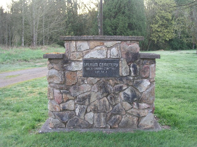 Salkum Cemetery Sign/Monument