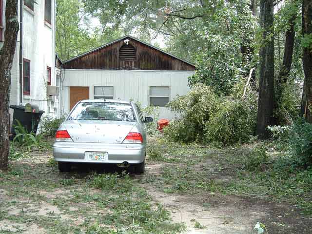 Alex's house is still there...