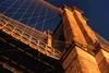 Brooklyn Bridge was built to connect the island of Manhattan to Brooklyn. At almost 1,600 feet long, at the time of its completion in 1883 it was the longest suspension bridge in the world. Its architecture remains a wondrous sight in the New York cityscape. After dark, the twin Gothic towers and strong steel cables make a striking silhouette against the night sky. Walking across the bridge is a huge thrill, particularly if you start from the Brooklyn side and view the Manhattan skyline on your stroll across the East River.