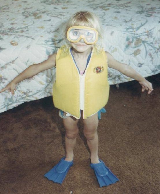 Tiffani's ready for Diving!