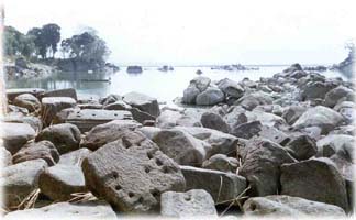 the confluence of the Burigang and Brahmaputra