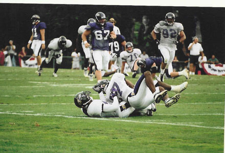 ... and goes into hard-hitting action.