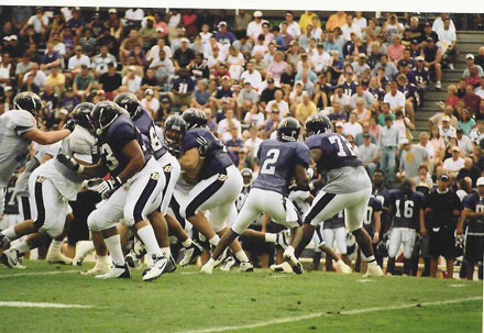 Anthony Wright takes the snap for the offense.