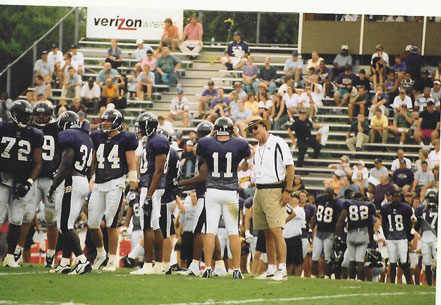 QB Grant Noel gets an earful from head coach Brian Billick.