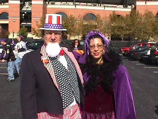 Uncle Sam and Mrs. Raven open the festivities
