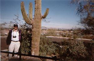 Alan Epstein at entrance to Sun Devil Stadium in Tempe, Az.  - December 2000