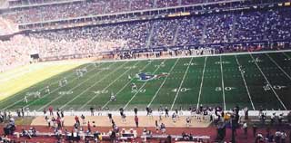 The Ravens kick off to the Texans and win the game 23-19.