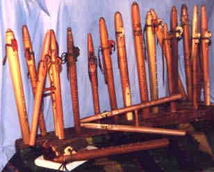 group display of flutes