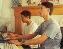 Ok, I know Brian is playing CS but what is Richard surfing the net for?
