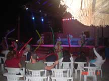 Many members of the crowd were handed long balloons to wave during a segment of the show.