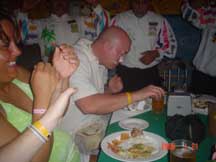 We celebrated Strauss's birthday that night.&nbsp; Strauss fully enjoyed his shot of tequila and cake in the face.
