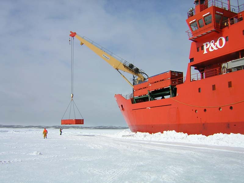 Unloading Operations, Davis Station, Antarctica