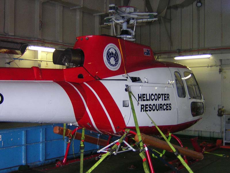 ANARE Helicopter, Aurora Australis Hangar