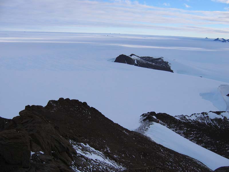 Mt Henderson field hut from Mt Henderson, East Antarctica