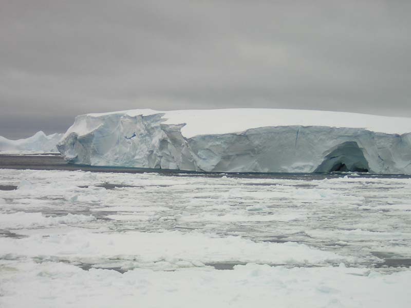 Caves in a big Berg, Southern Ocean