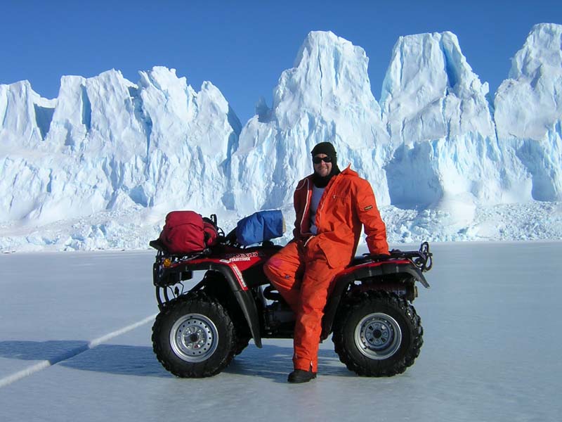 Crumbling Iceberg embedded in the Sea Ice near Mawson Station, Antarctica