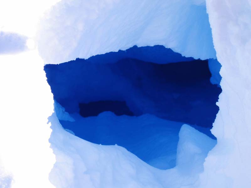 Down a Crevasse, Ice Plateau, East Antarctica