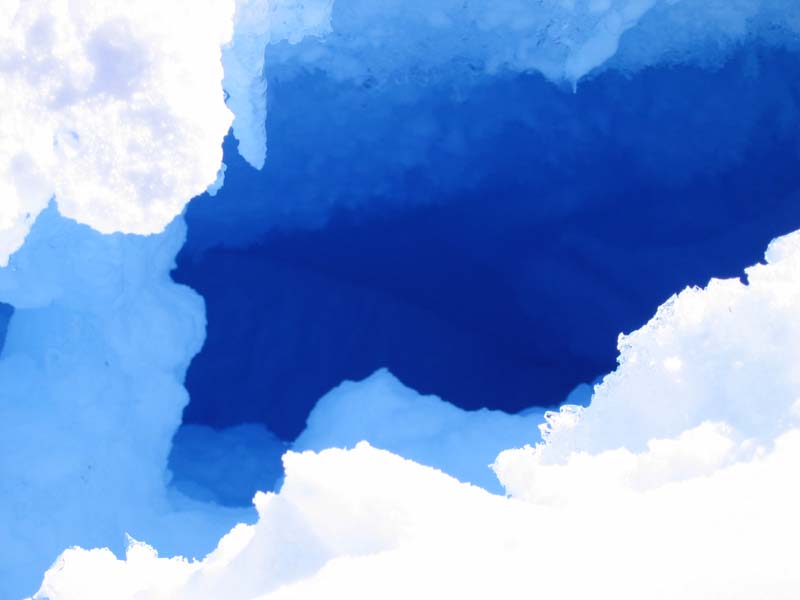 Down a Crevasse, Ice Plateau, East Antarctica