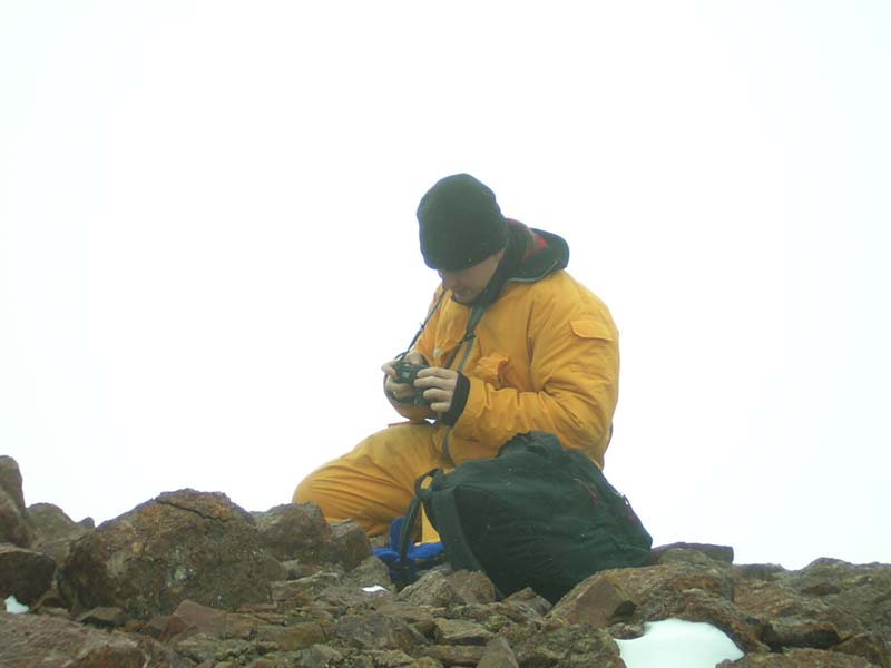 Whiteout on the plateau below Mt Henderson, East Antarctica