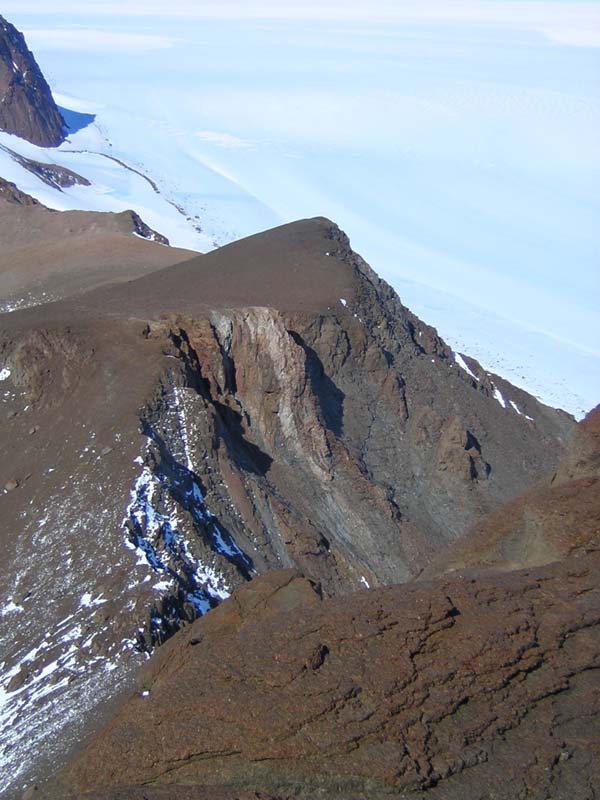 View towards the south, Summit of Mt Parsons, East Antarctica