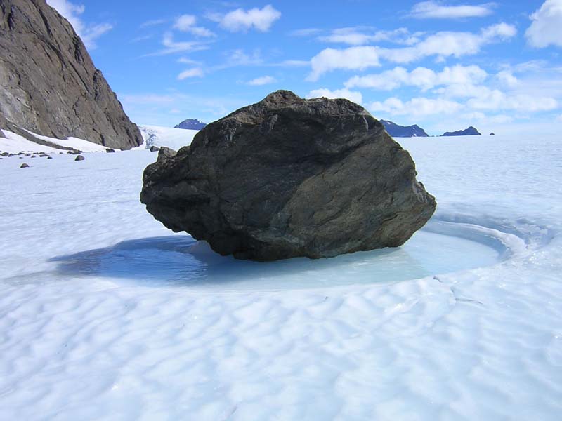 Boulder in the Moraine Line below Rumdoodle Peak, East Antarctica
