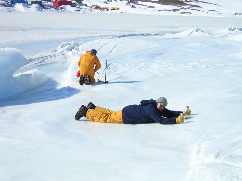 Sea Ice Training on Horseshoe Harbour, Mawson Station, Antarctica